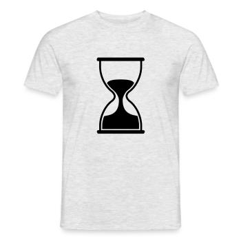 sanduhr_f1 - Männer T-Shirt - Grau meliert - Vorne - AI Model Male 178 dark (178cm)