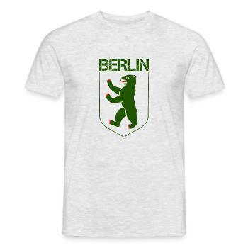 Berlin Bear coat of arms - Men's T-Shirt - heather grey - Front - AI Model Male 178 dark (178cm)