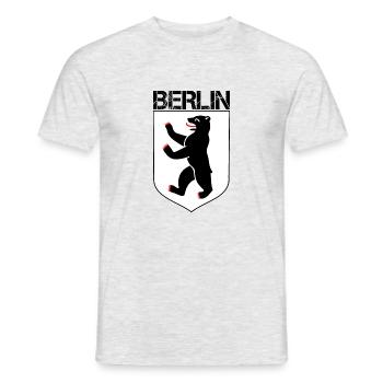 Berlin Bear Coat of Arms - Men's T-Shirt - heather grey - Front - AI Model Male 178 dark (178cm)