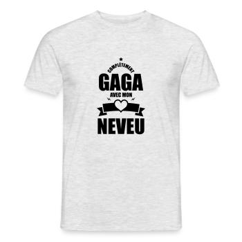 completement gaga avec mon neveu - T-shirt homme - gris chiné - Devant - AI Model Male 178 dark (178cm)