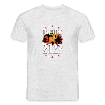 Barcelona 2023 - Männer T-Shirt - Grau meliert - Vorne - AI Model Male 178 dark (178cm)