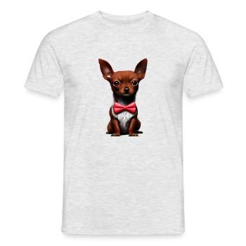 Chihuahua Dog Dog Owner Chihuahua Puppy Dogs - Men's T-Shirt - heather grey - Front - AI Model Male 178 dark (178cm)