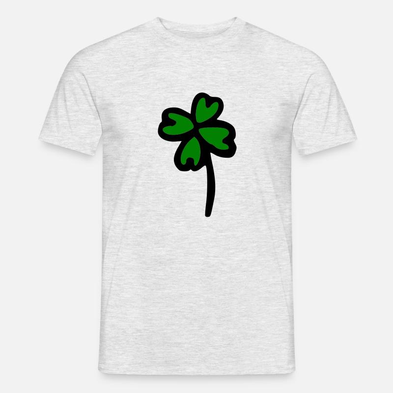 Kleeblatt - Männer T-Shirt - Grau meliert