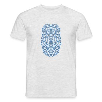 Blue stylish ornamental element - Men's T-Shirt - heather grey - Front - AI Model Male 178 dark (178cm)