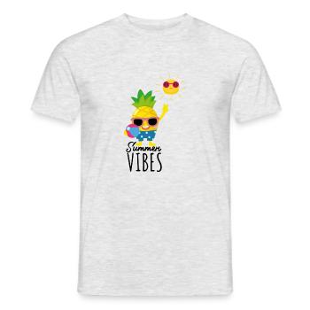 Summer Vibes - Männer T-Shirt - Grau meliert - Vorne - AI Model Male 178 dark (178cm)