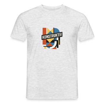 konstruktiv - Männer T-Shirt - Grau meliert - Vorne - AI Model Male 178 dark (178cm)