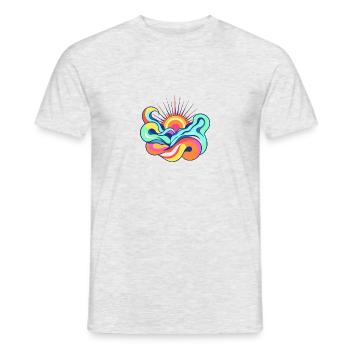 Sonne - Männer T-Shirt - Grau meliert - Vorne - AI Model Male 178 dark (178cm)