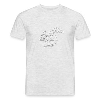 Süßes Eichhörnchen Origami (schwarz) - Männer T-Shirt - Grau meliert - Vorne - AI Model Male 178 dark (178cm)