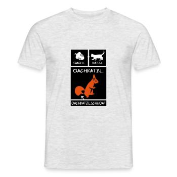Eichhörnchen - Oachkatzlschwoaf - Männer T-Shirt - Grau meliert - Vorne - AI Model Male 178 dark (178cm)