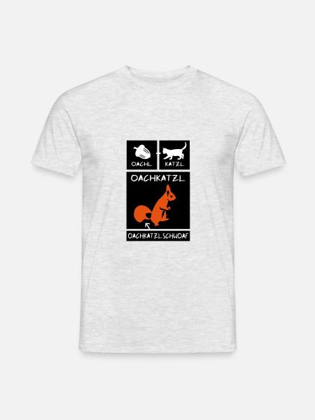 Eichhörnchen - Oachkatzlschwoaf - Männer T-Shirt - Grau meliert