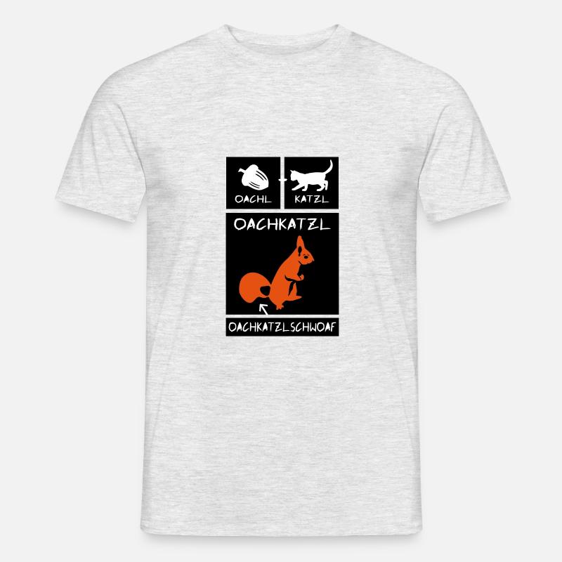 Eichhörnchen - Oachkatzlschwoaf - Männer T-Shirt - Grau meliert