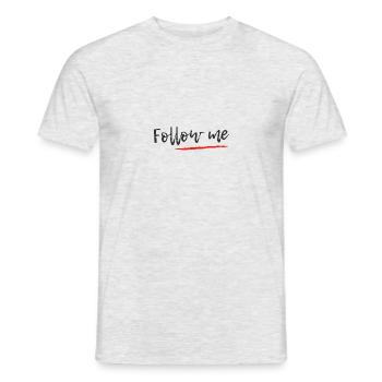 Follow me - Männer T-Shirt - Grau meliert - Vorne - AI Model Male 178 dark (178cm)