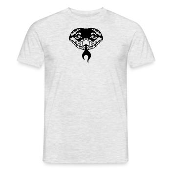 stammes schlange zunge viper 1202 - T-shirt homme - gris chiné - Devant - AI Model Male 178 dark (178cm)