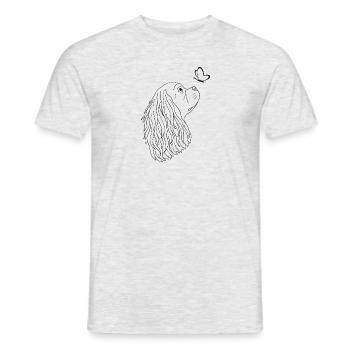 Cavalier King Charles Spaniel - Männer T-Shirt - Grau meliert - Vorne - AI Model Male 178 dark (178cm)