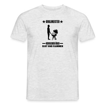 BBQ - Männer T-Shirt - Grau meliert - Vorne - AI Model Male 178 dark (178cm)