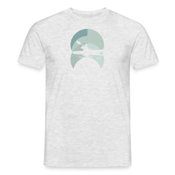 Kayaking Rowing Whitewater - Men's T-Shirt - heather grey - Front - AI Model Male 178 dark (178cm)