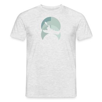 Paddeln Kajakfahren - Männer T-Shirt - Grau meliert - Vorne - AI Model Male 178 dark (178cm)