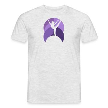 Entraînement de gymnastique Équilibre sur les mains de gymnastique - T-shirt homme - gris chiné - Devant - AI Model Male 178 dark (178cm)