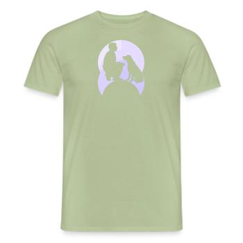 École canine Sports canins Dressage de chiens - T-shirt homme - vert sauge - Devant - AI Model Male 178 light (178cm)