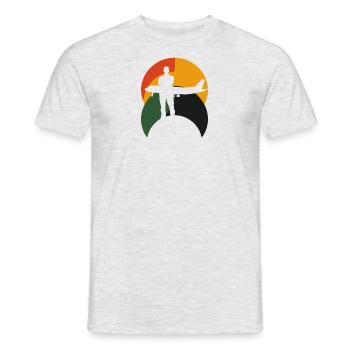 Agent de bord Trafic aérien des aéronefs - T-shirt homme - gris chiné - Devant - AI Model Male 178 dark (178cm)