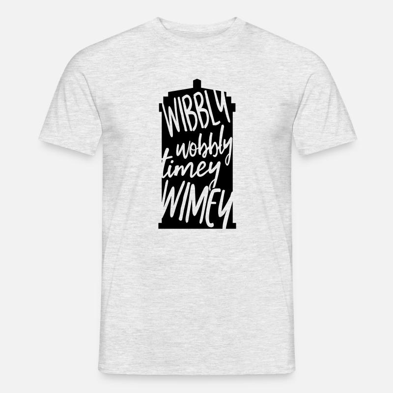 Wibbly Wobbly Timey WImey - Männer T-Shirt - Grau meliert