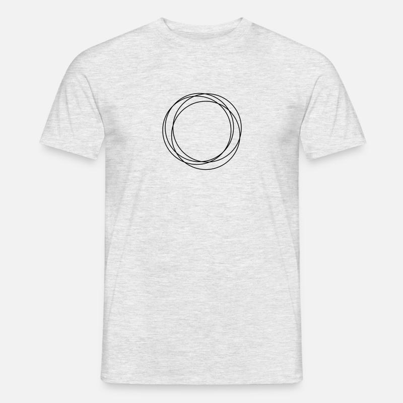 Circle Lines - Männer T-Shirt - Grau meliert