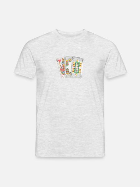Watten Wattn Maschine - Männer T-Shirt - Grau meliert