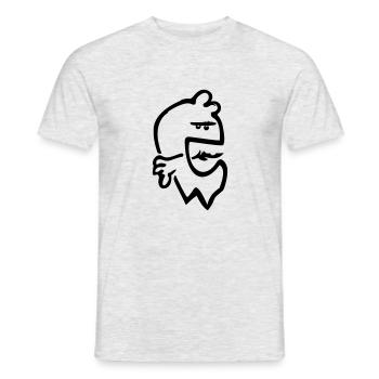 Funny Face Heartburn Burps - Men's T-Shirt - heather grey - Front - AI Model Male 178 dark (178cm)