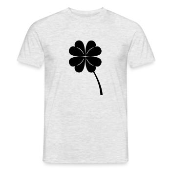 fourleaf_clover - Männer T-Shirt - Grau meliert - Vorne - AI Model Male 178 dark (178cm)