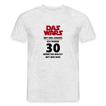 30 Geburtstag - Männer T-Shirt - Grau meliert - Vorne - AI Model Male 178 dark (178cm)