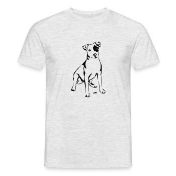 Jack Russell - Men's T-Shirt - heather grey - Front - AI Model Male 178 dark (178cm)