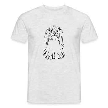 maltais - T-shirt homme - gris chiné - Devant - AI Model Male 178 dark (178cm)