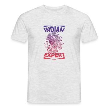Expert indien - T-shirt homme - gris chiné - Devant - AI Model Male 178 dark (178cm)