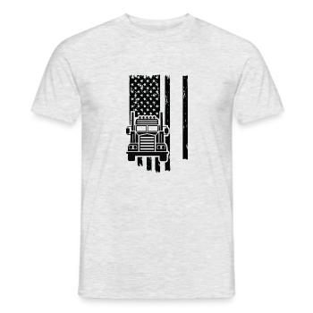 Camion USA - T-shirt homme - gris chiné - Devant - AI Model Male 178 dark (178cm)