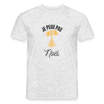 humour noël - je peux pas j'ai noël - T-shirt homme - gris chiné - Devant - AI Model Male 178 dark (178cm)