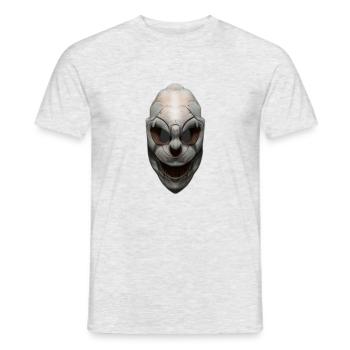 Creepy bade face Christmas T-shirt - T-shirt homme - gris chiné - Devant - AI Model Male 178 dark (178cm)