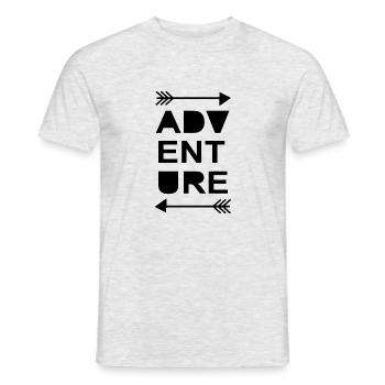 Adventure Travel Hiking Mountain - Männer T-Shirt - Grau meliert - Vorne - AI Model Male 178 dark (178cm)