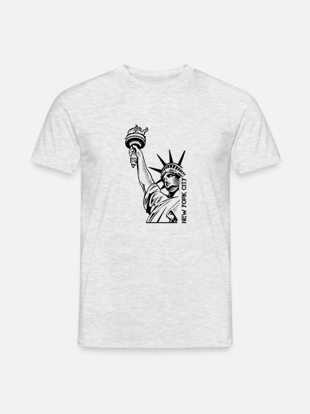 New York City - Männer T-Shirt - Grau meliert