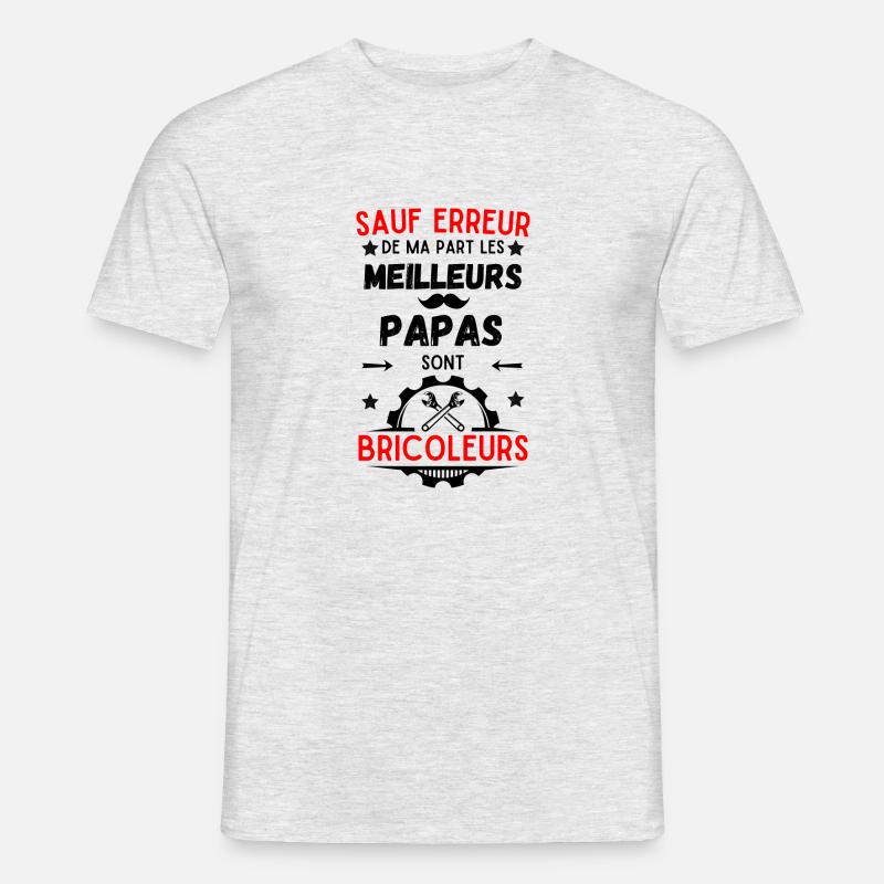 HANDWERKER BESTER PAPA - Männer T-Shirt - Grau meliert