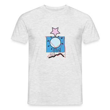 Chemise 1 - T-shirt homme - gris chiné - Devant - AI Model Male 178 dark (178cm)