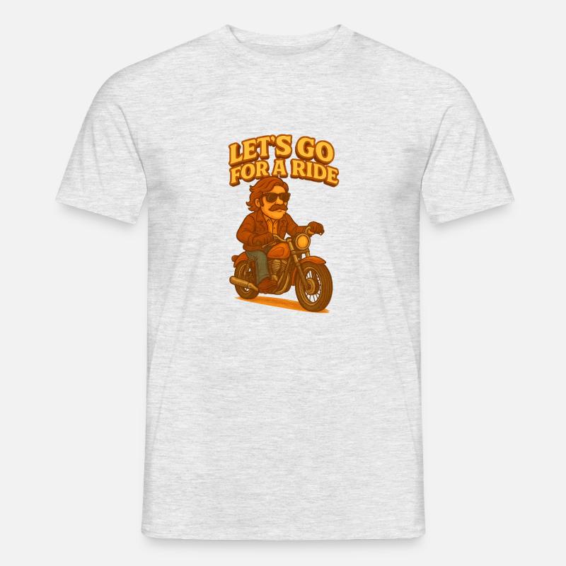 Auf geht's zu einer Fahrt - Männer T-Shirt - Grau meliert