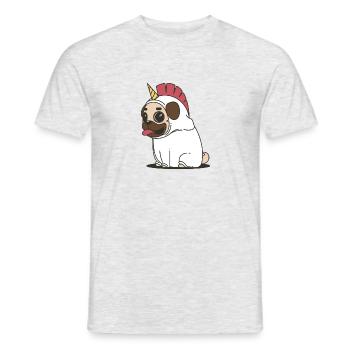 Bubble: the unicorn dog - Men's T-Shirt - heather grey - Front - AI Model Male 178 dark (178cm)