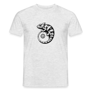 Chamäleon - Männer T-Shirt - Grau meliert - Vorne - AI Model Male 178 dark (178cm)
