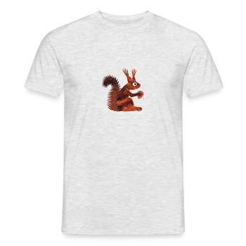 écureuil - T-shirt homme - gris chiné - Devant - AI Model Male 178 dark (178cm)