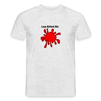 Lag Killed Me – Retro Gamer - Männer T-Shirt - Grau meliert - Vorne - AI Model Male 178 dark (178cm)