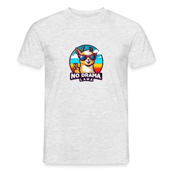Kein Drama Lama - Männer T-Shirt - Grau meliert - Vorne - AI Model Male 178 dark (178cm)