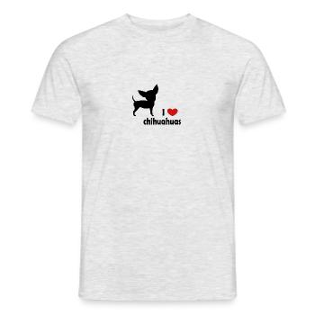 Chihuahua - T-shirt homme - gris chiné - Devant - AI Model Male 178 dark (178cm)
