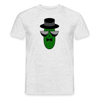Gangster Mafia Concombre avec poche de lunettes de soleil - T-shirt homme - gris chiné - Devant - AI Model Male 178 dark (178cm)