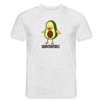 Avocado Duck Funny Pun – Quackamole - Men's T-Shirt - heather grey - Front - AI Model Male 178 dark (178cm)