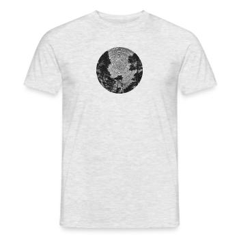Star trails in the forest - Men's T-Shirt - heather grey - Front - AI Model Male 178 dark (178cm)
